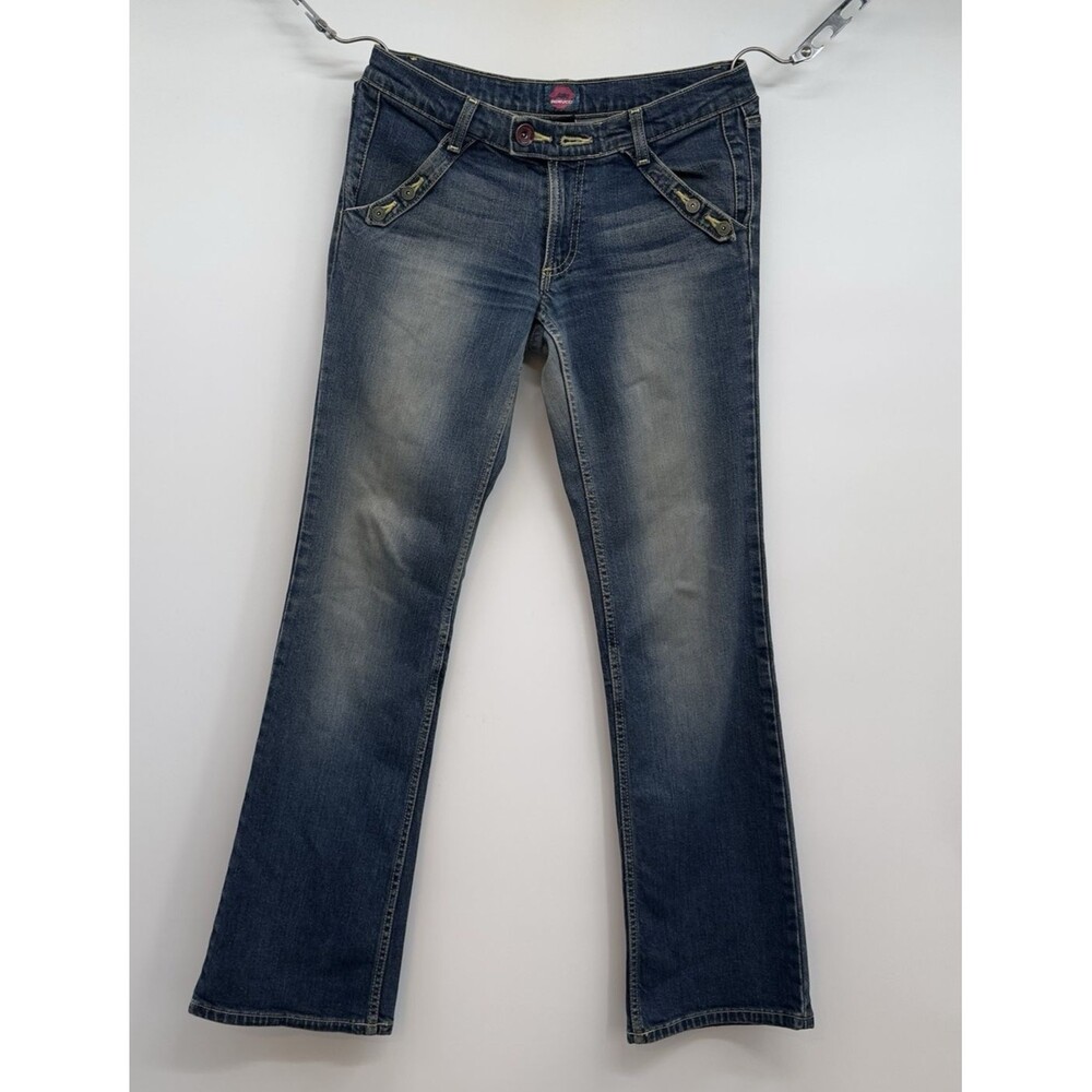 Fiorucci Y2K Vtg Women's Embroidered 5 Pocket Back Zipper Pocket Jeans Size 7